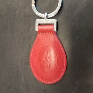 Longchamp Red Leather Key Holder